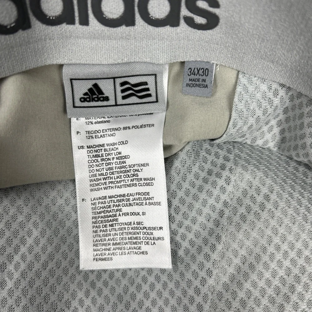 Adidas Golf‎ Pants Men's 34x30 Beige Stretch Logo Lightweight Moisture Wicking